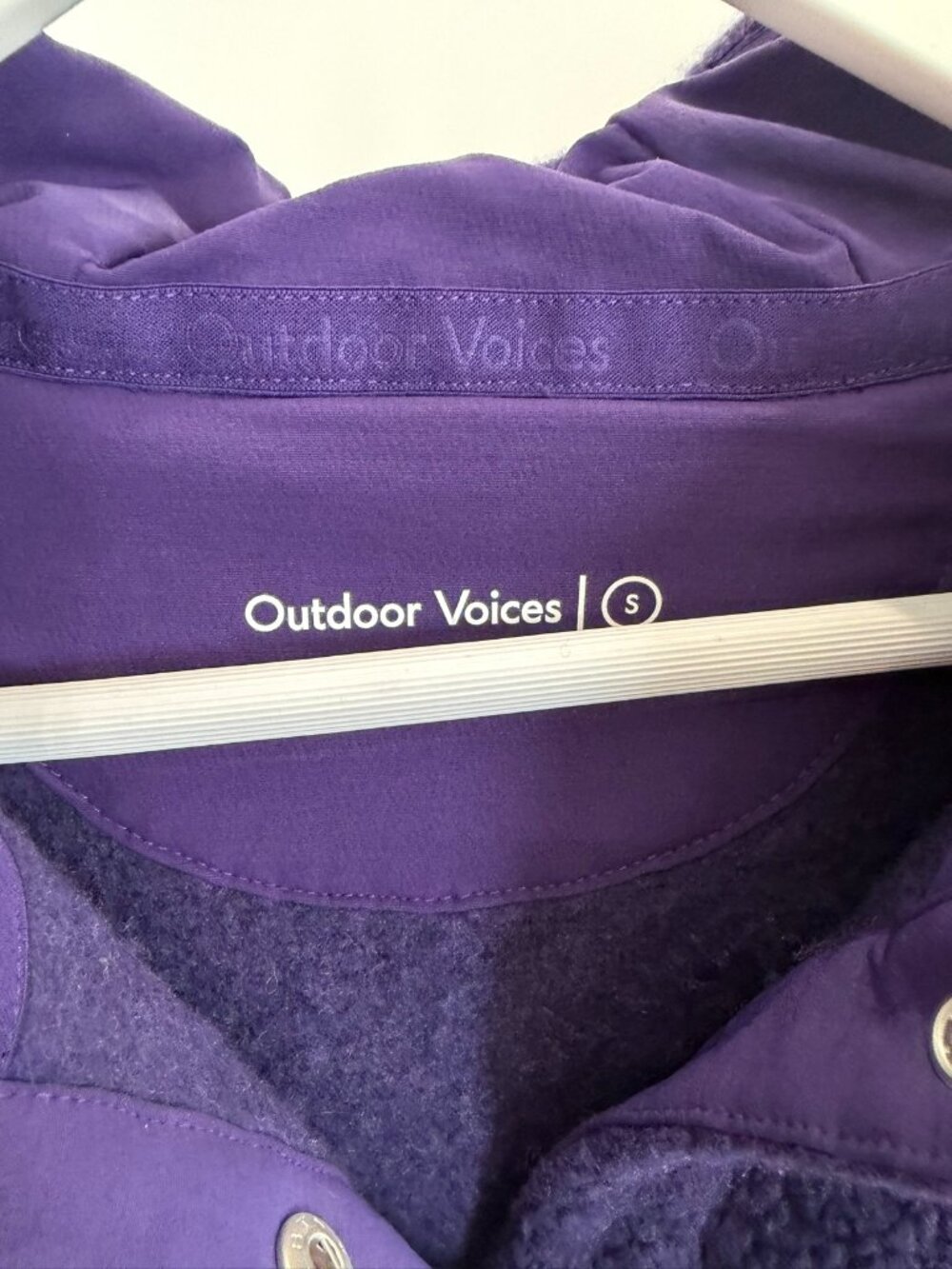 Outdoor Voices Purple MegaFleece Hooded Sherpa Pullover – Women's S